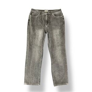 4/$20 Coldwater Creek High-Rise Gray Wash Straight-Leg Jeans – Size 14